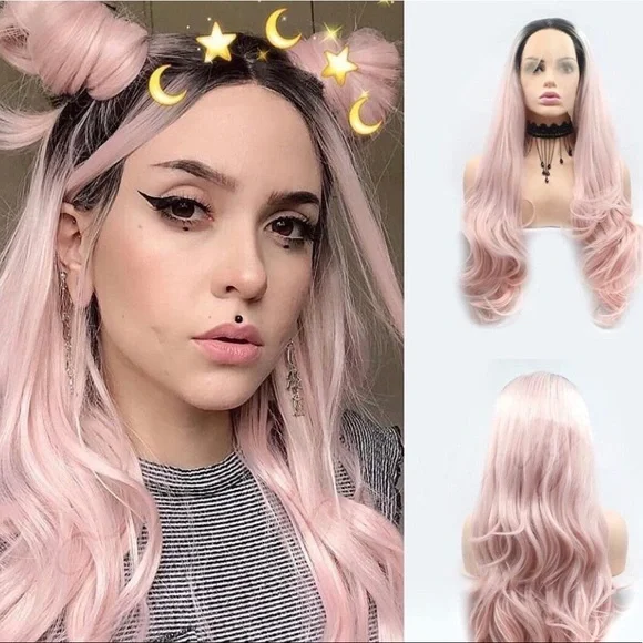 Fashiondeityshair | Hair | 22 Pink Ombr Body Wavy Lace Front  display picture 3